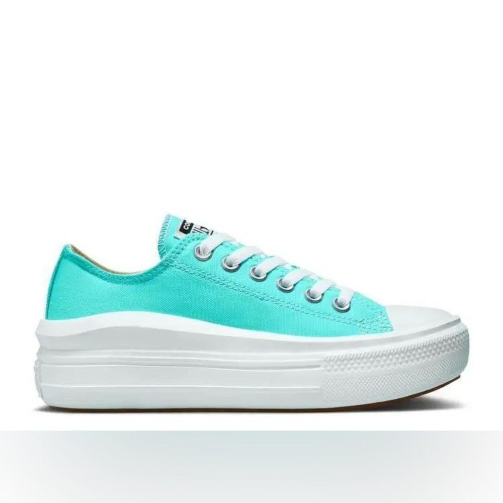 NWOT turquoise lowtop platform converse.
